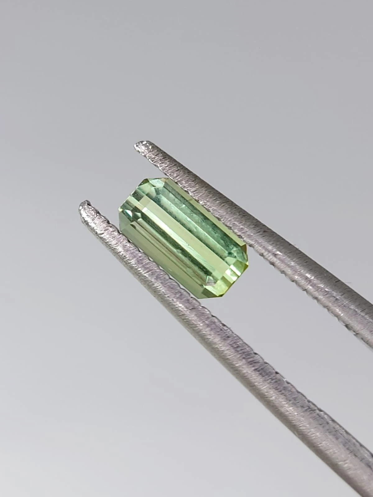 0.42ct Natural Greenish Grey Tourmaline Emerald cut loose Gemstone From Afghanistan — view 1